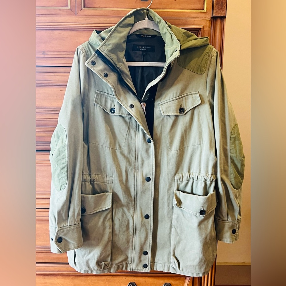 Rag & Bone Khaki Green Women’s Utility Jacket Medium - Picture 4 of 10